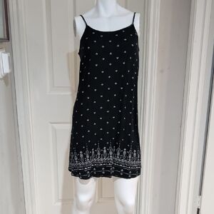Mossimo Supply Co. Navy Blue and White Open Back Mini Dress XS